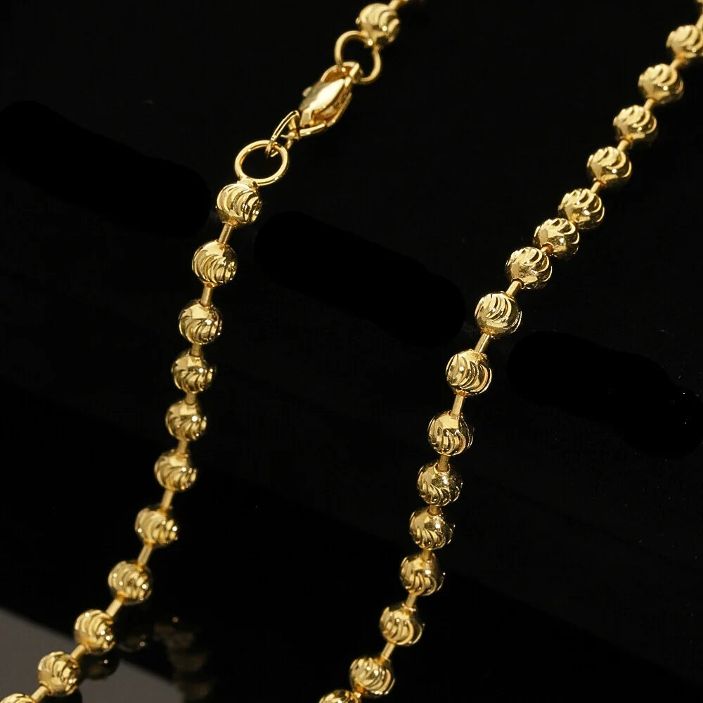 Cadena Militar tono oro 18K