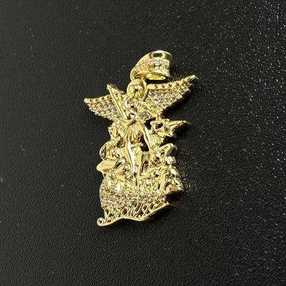 Dije San Miguel Arcangel Tono Oro 18K