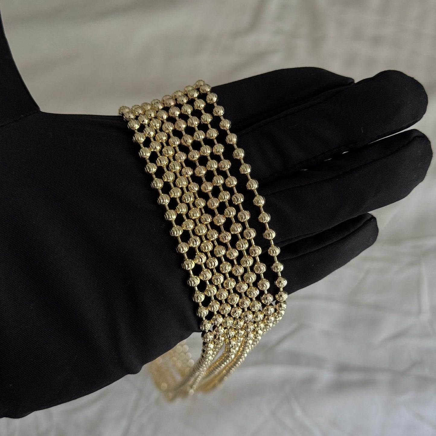 Cadena Militar tono oro 18K