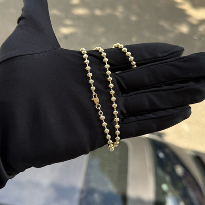 Cadena Militar tono oro 18K
