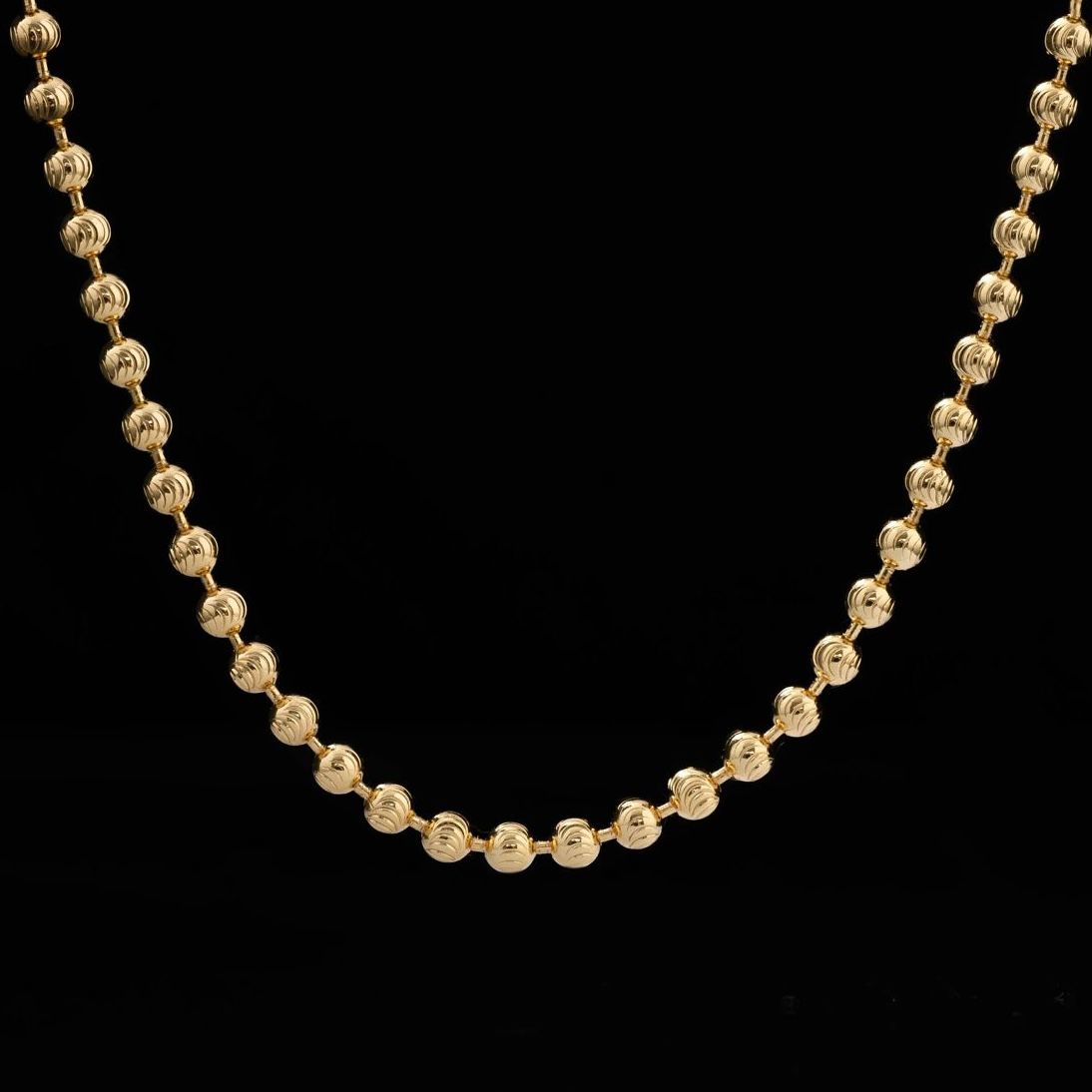 Cadena Militar tono oro 18K