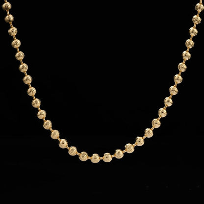 Cadena Militar tono oro 18K