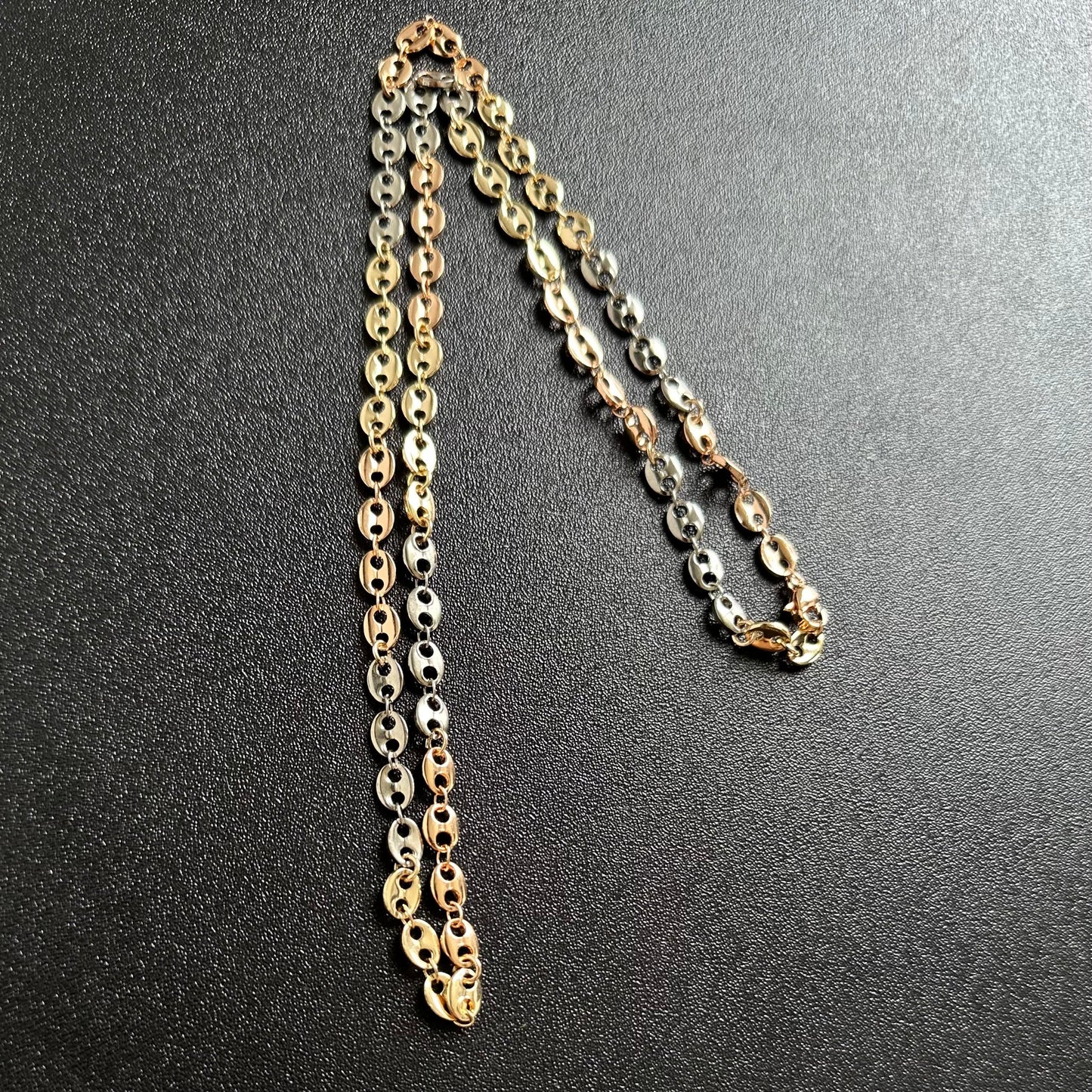 Cadena Gucci Tres Tonos 18K (ORO LAMINADO)