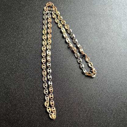 Cadena Gucci Tres Tonos 18K (ORO LAMINADO)