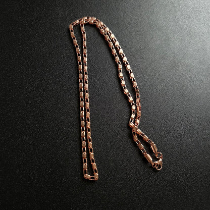 Cadena Veneciano Tono Oro Rosa 18K